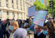 Réouverture partielle de frontières: des ressortissants algériens protestent en France Réouverture partielle de frontières: des ressortissants algériens protestent en France